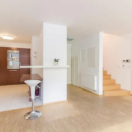 Elegant Snow White Loft With Jacuzzi And Garage براغ